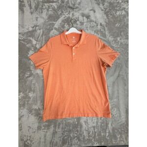 Southern Proper Orange Stripe Short Sleeve Polo Shirt Men's M Cotton‎ Golf